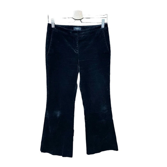 Theory Caroleena Black Velvet Flared Pants Size 0 - Picture 2 of 8
